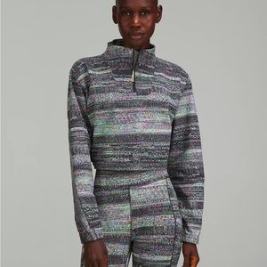 NWT lululemon lab Jacquard Cropped Half-Zip size 6